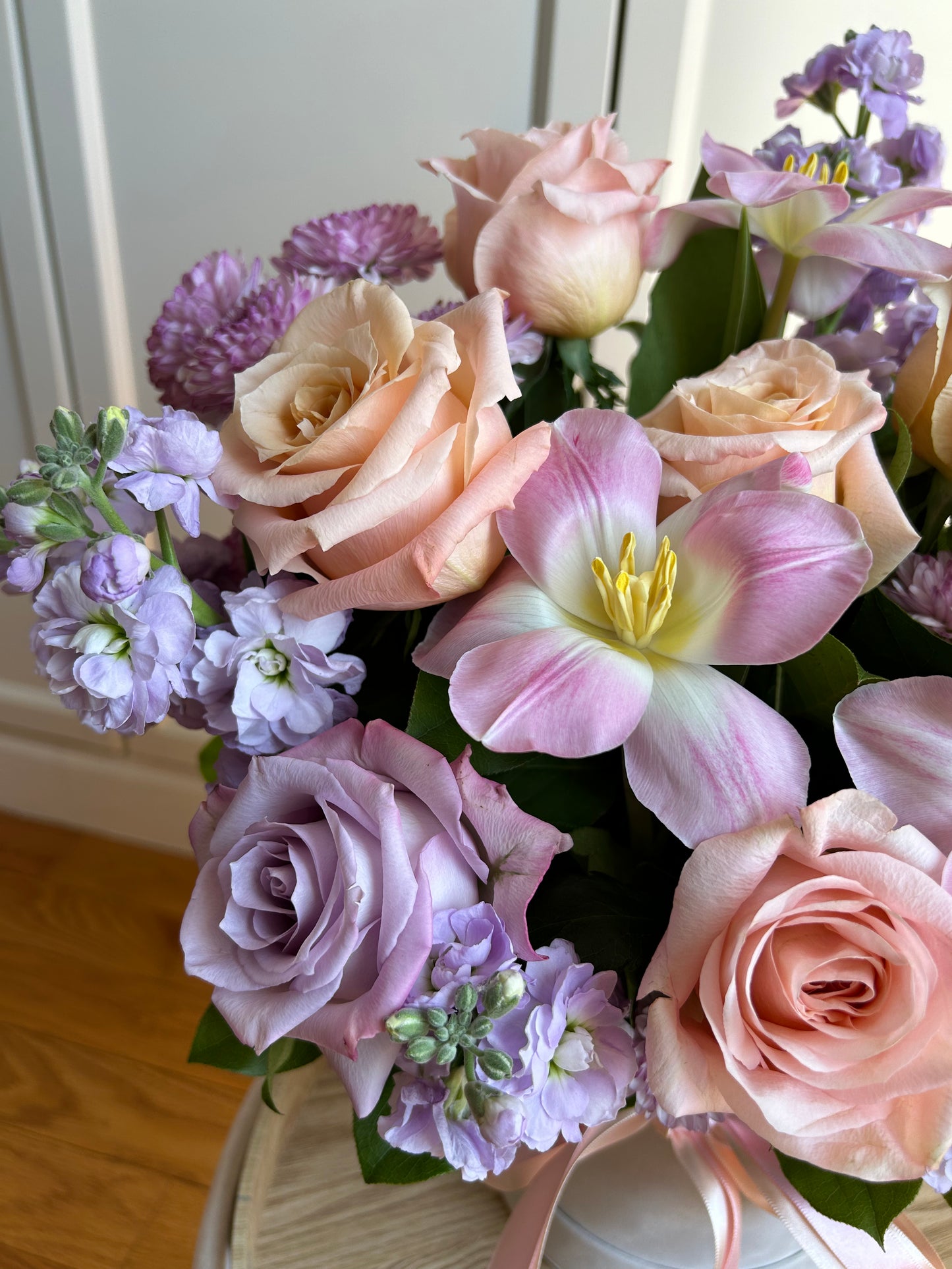 Charming Blossoms Arrangement in a Velvet Box