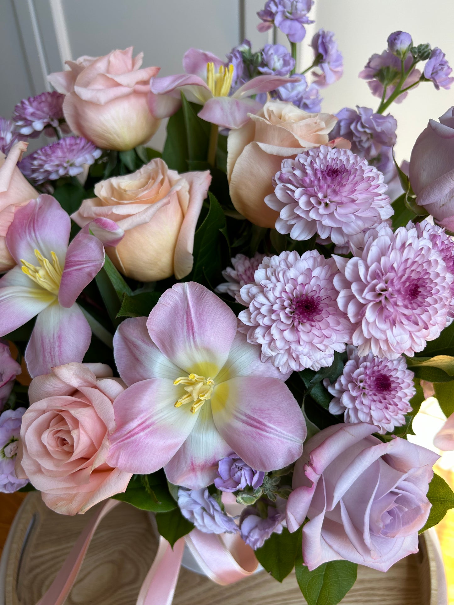 Charming Blossoms Arrangement in a Velvet Box