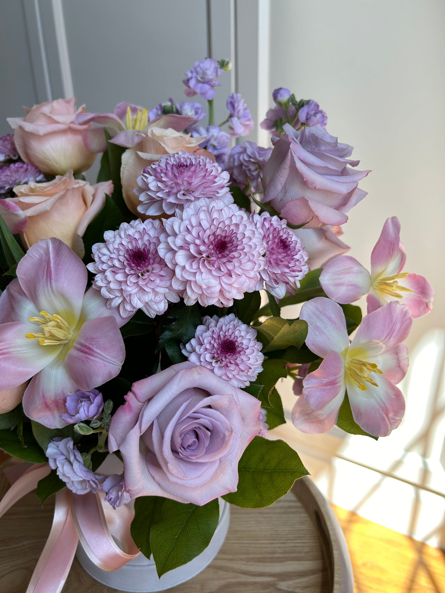 Charming Blossoms Arrangement in a Velvet Box