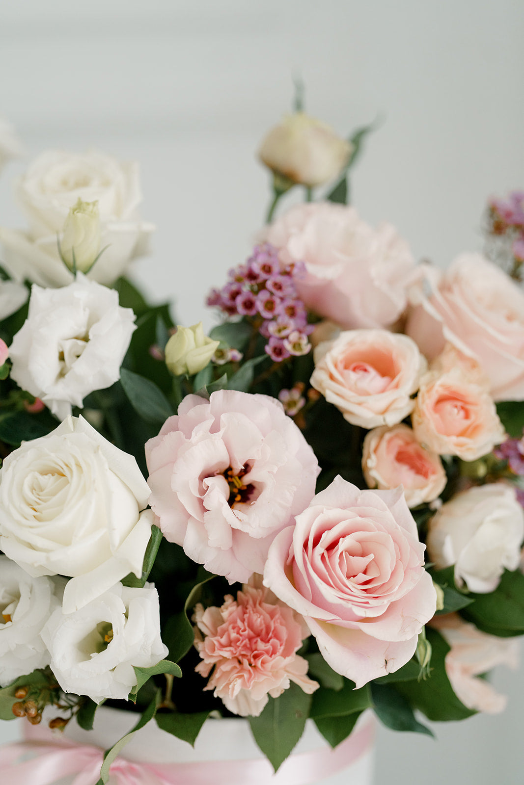 Pastel Harmony Arrangement in a Velvet Box