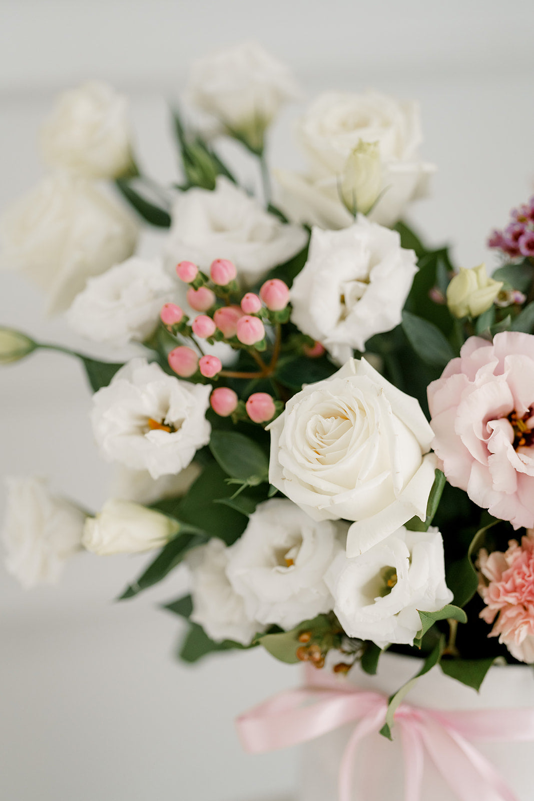 Pastel Harmony Arrangement in a Velvet Box