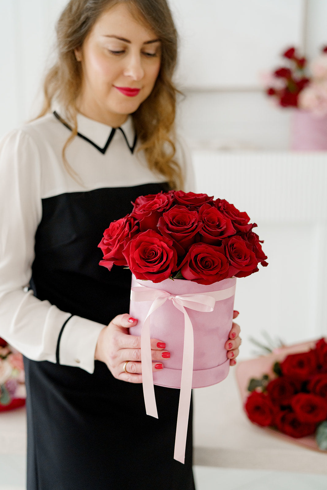 Velvet Embrace, Red Roses in a Velvet Box